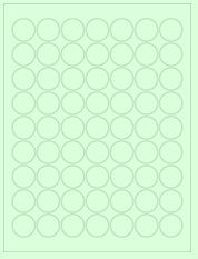 1" Diameter 63UP Pastel Green Circle Labels