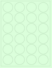 1.625" Diameter 24UP Pastel Green Circle Labels