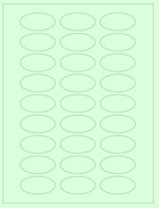 2" x 1" 27UP Pastel Green Oval Labels