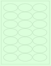 2.5" x 1.375" 21UP Pastel Green Oval Labels