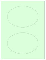 6" x 4" 2UP Pastel Green Oval Labels