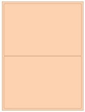 8.4375" x 5.4531" 2UP Pastel Orange Laser Labels