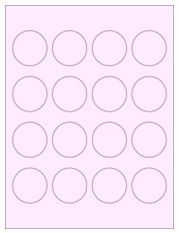 1.75" Diameter 16UP Pastel Pink Circle Labels