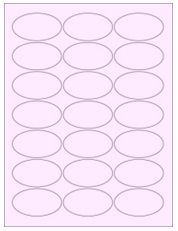 2.5" x 1.375" 21UP Pastel Pink Oval Labels