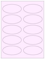 3.75" x 1.75" 10UP Pastel Pink Oval Labels