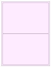 8.4375" x 5.4531" 2UP Pastel Pink Laser Labels