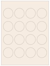 1.75" Diameter 16UP Pastel Tan Circle Labels