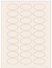 2" x 1" 27UP Pastel Tan Oval Labels