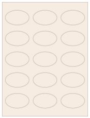 2.375" x 1.4375" 15UP Pastel Tan Oval Labels