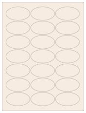 2.5" x 1.375" 21UP Pastel Tan Oval Labels