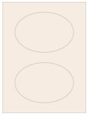 6" x 4" 2UP Pastel Tan Oval Labels