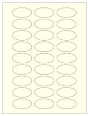 2" x 1" 27UP Pastel Yellow Oval Labels