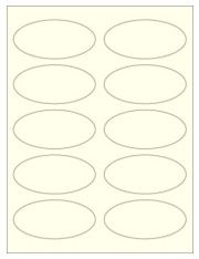 3.75" x 1.75" 10UP Pastel Yellow Oval Labels