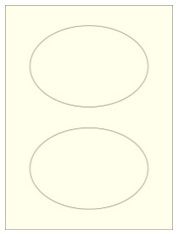 6" x 4" 2UP Pastel Yellow Oval Labels