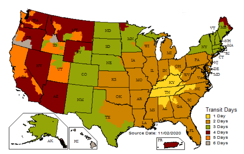 UPS Delivery Coverage